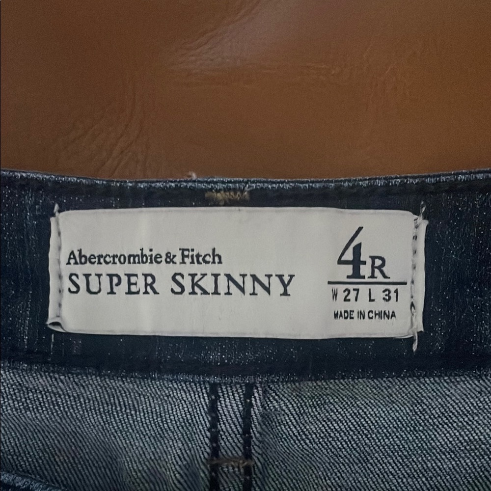 Abercrombie & Fitch super skinny jeans. 4R (27 W - 31 L) raw hem. GUC